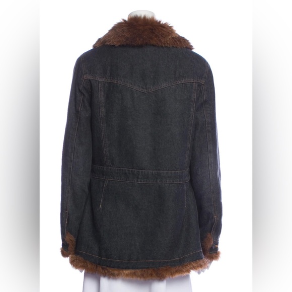 MARVIN RICHARDS Faux Fur Jean Jacket. Size M - Picture 3 of 6